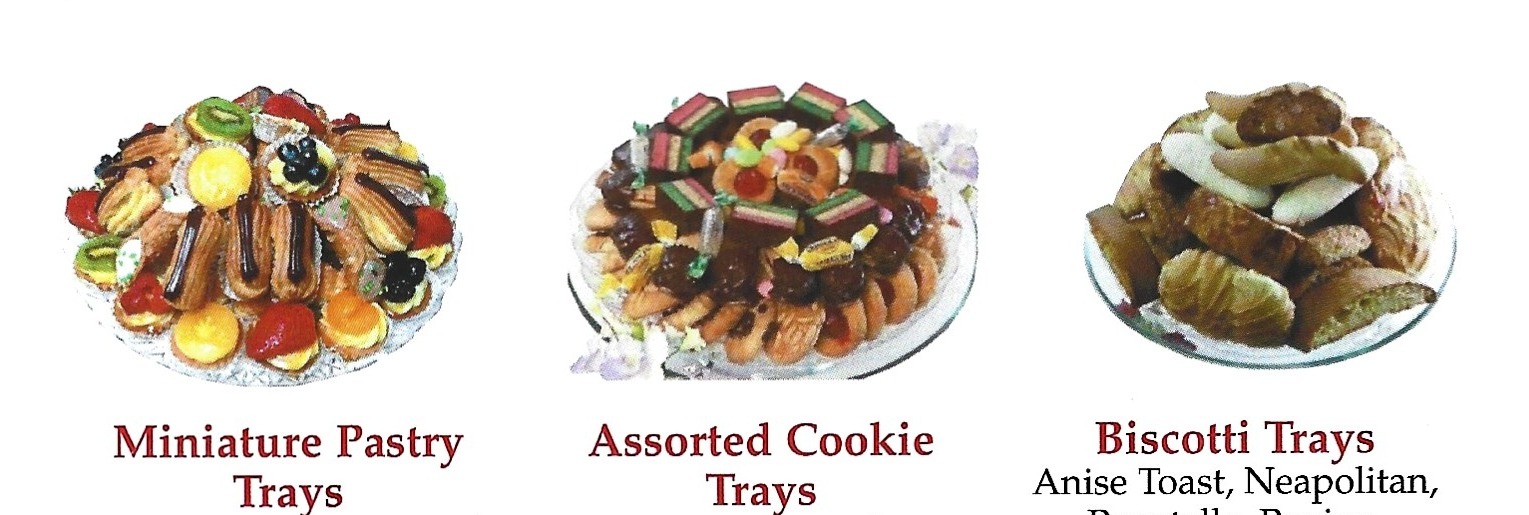 Miniature Pastry Trays, Assorted Cookie Trays, Biscotti Trays